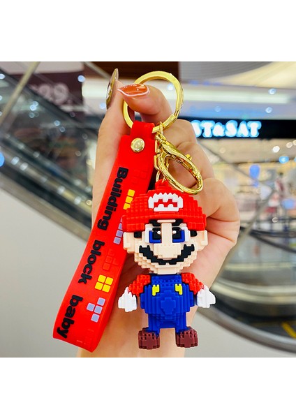 8 Bit Tasarımlı Süper Mario Anahtarlık ve Çanta Aksesuarı