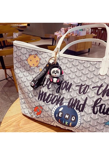 Kulaklıklı Panda Anahtarlık ve Çanta Aksesuarı fırsatları