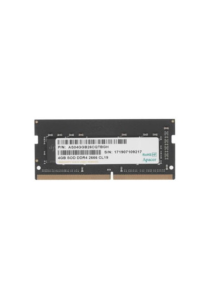 4gb (1X4GB) 2666MHZ CL19 Ddr4 Notebook Sodımm Ram (ES.04G2V.KNH)