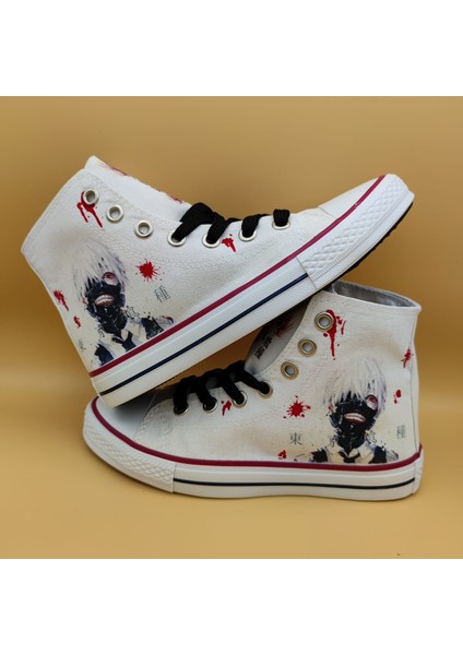 Unisex Sneakers Anime Ayakkabı Tokyo Ghoul Custom Anime Spor Ayakkabı