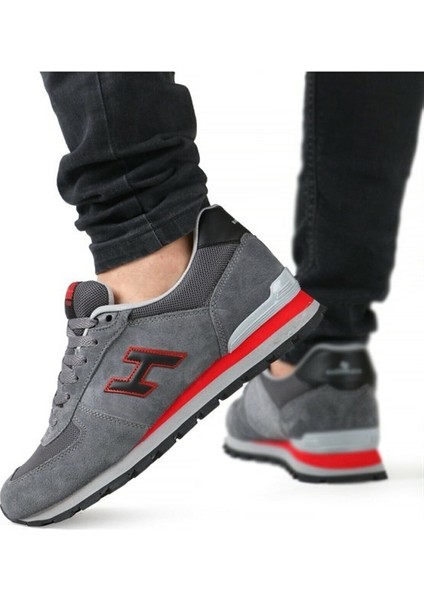 Peru Erkek Sneaker Spor Ayakkabı 19250 Meet Gri Kırmızı Laci V2
