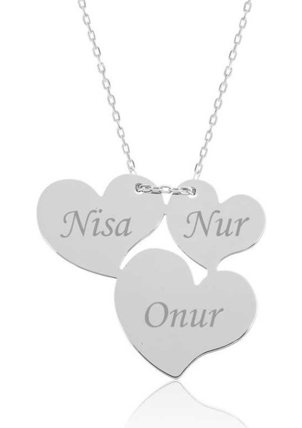 Isim Yazılı Özel 925 Ayar Gümüş Kolye