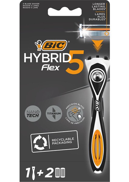 Hybrid 5 Flex Sistem Tıraş Bıçağı 1 Sap + 2 Yedek