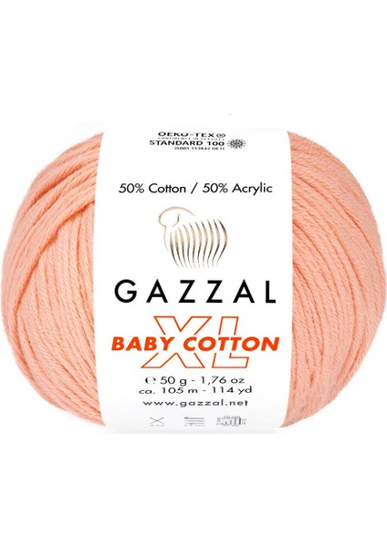 Baby Cotton Xl Amigurumi Ipi Koyu Ten - 3412 - 50 Gr. Punch Ipi