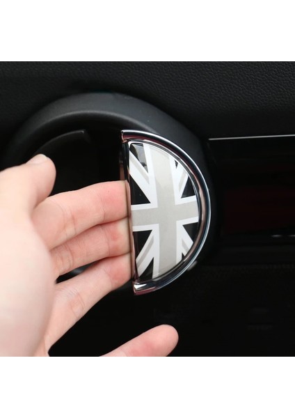 Mini Cooper Iç Kapı Kolu Kaplama Sticker Union Jk Gray Jk Rainbow Checker