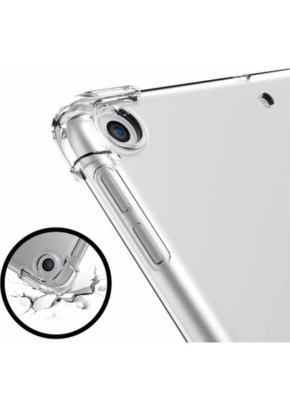 Apple ipad 8. Nesil A2270 A2428 A2429 A2430 Silikon Kılıf Antişok Şeffaf Tampon Darbeye Dayanıklı 10.2 Inç
