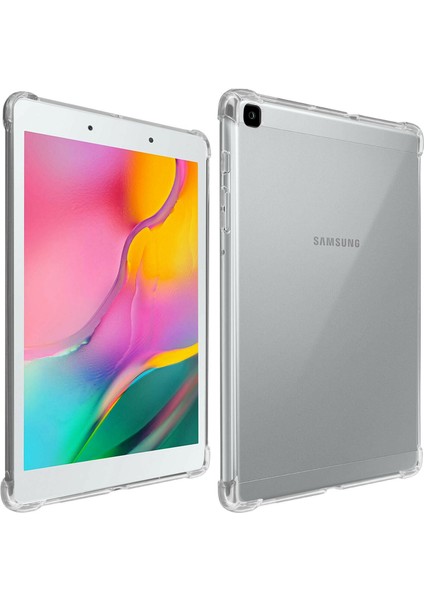 Samsung Galaxy Tab A T295 Silikon Kılıf Antişok Şeffaf Tampon Darbeye Dayanıklı 8 Inç