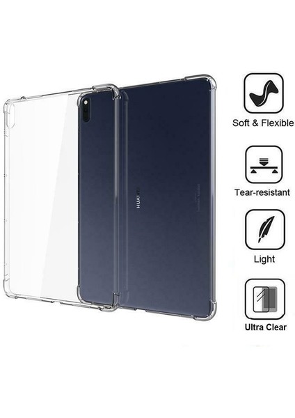 Huawei Mediapad M6 Silikon Kılıf Antişok Şeffaf Tampon Darbeye Dayanıklı 10.8 Inç fiyatları