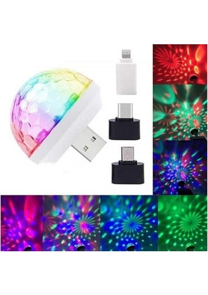Magic Ball Mini Disko Topu Işıklı Sese Duyarlı Gece Lambası Işığı modelleri