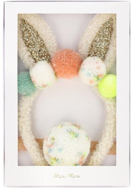 - Pompom Bunny Ear Dress-Up - Ponponlu Tavşan Kulağı Kiti