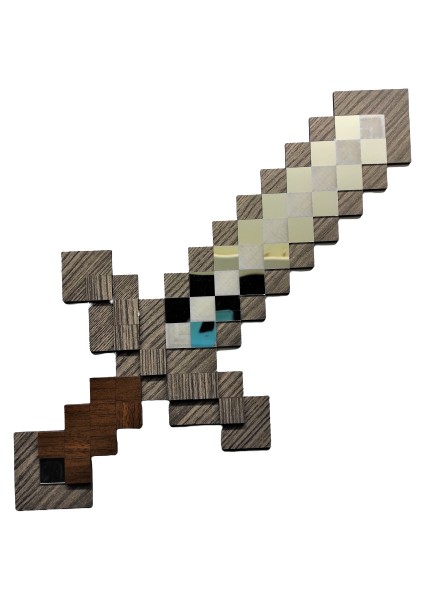 Payitaht Tablo Minecraft Demir Kılıcı 3 Boyutlu Duvar Dekorasyonu