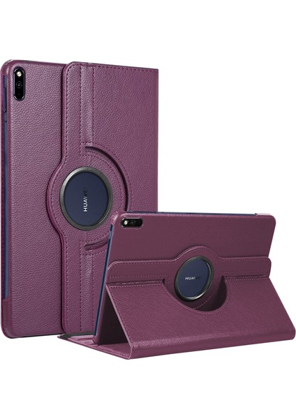 Huawei Matepad 11 Kılıf 360 Rotating Stand Deri Mor