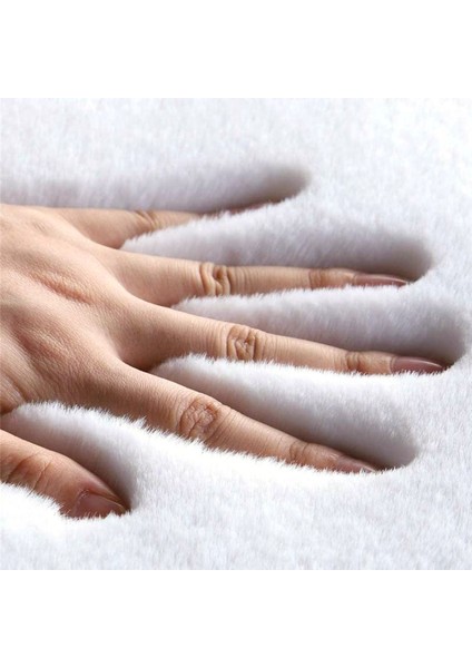 Rex Tavşanı Dekoratif Post Peluş Halı Beyaz (Tüy Yüksekliği 22 Mm) fırsatları