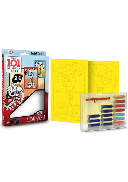 Kum Boyama Eğitici, Eğlenceli Aktivite Seti 101 Dalmaçyalı_dylan&dolly 2'si 1 Arada_disney Ds-48