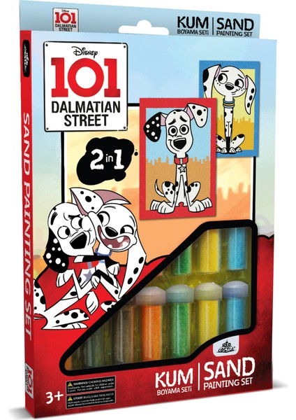 Kum Boyama Eğitici, Eğlenceli Aktivite Seti 101 Dalmaçyalı_dylan&dolly 2'si 1 Arada_disney Ds-48