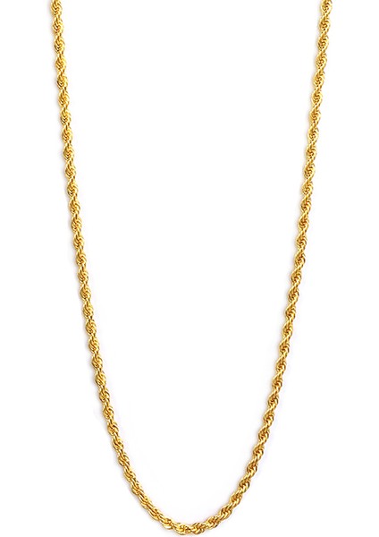 Burgu Zincir Altın Kolye 70 cm 3 mm