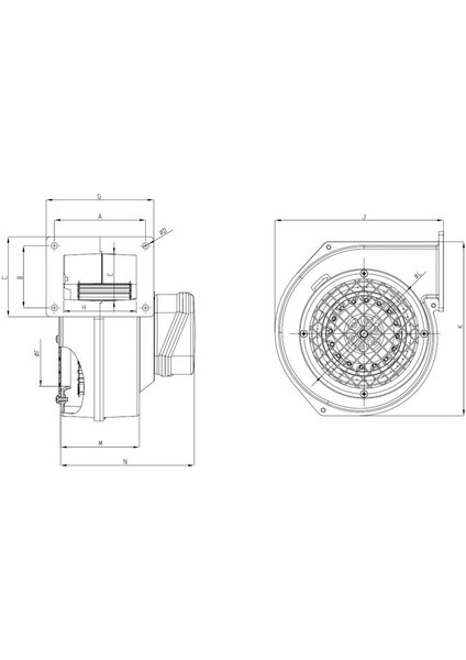 Bahçıvan Bdrs 125-50 Metal Gövdeli Öne Eğimli Radyal Salyangoz Fan fiyatları