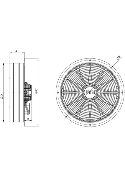 Bahçıvan Bsm 450 Sanayi Tipi Aksiyel Fan