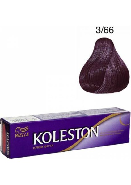 Wella Koleston Koleston  Koleston  Koleston Tüp Boya  3/66 Patlıcan Moru