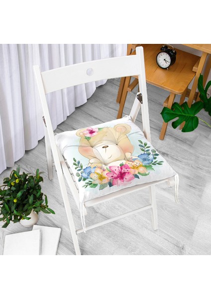 Sevimli Bebek Ayıcık Çocuk Odası Dijital Baskılı Modern Pofidik Sandalye Minderi fiyatları