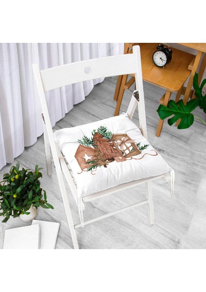 Ahşap Çam Ağacı Tasarımlı Dijital Baskılı Modern Pofidik Sandalye Minderi fiyatları