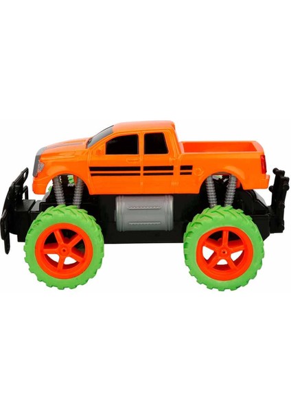 1:18 Uzaktan Kumandalı Neon Jumbo Weels USB Şarjlı Araba 26 Cm. - Turuncu Pickup