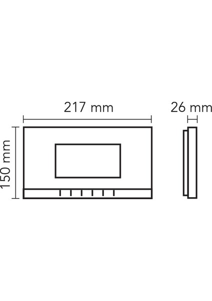 001189 7 Inç Slim Görüntülü Diafon Bus Plus Mekanik Butonlu Siyah modelleri