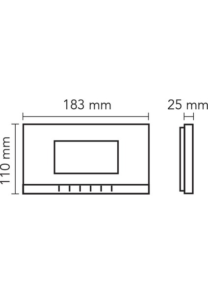 001180 4,3 Inç Slim Görüntülü Diafon Bus Plus Mekanik Butonlu Beyaz modelleri