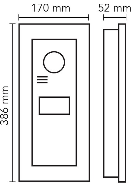 003488 Panel Vision Proxy Kartlı Dokunmatik Butonlu Zil Paneli modelleri