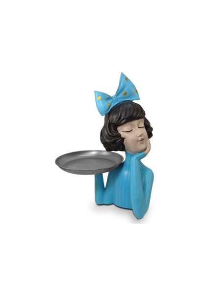 Dekoratif Metal Tabaklı Kız (32X26CM)