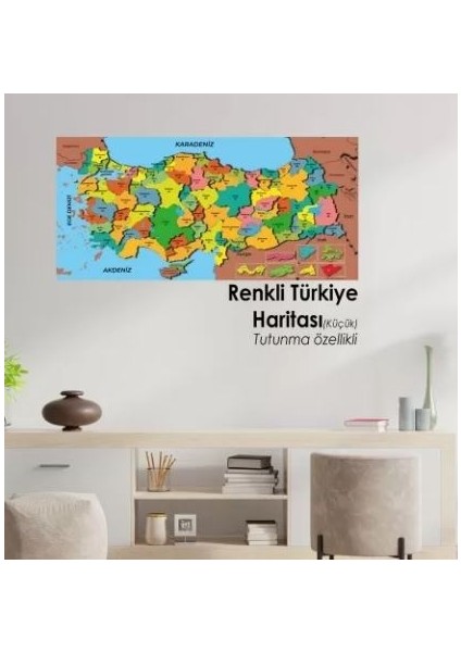 Sihirli Tahta Renkli Türkiye Haritası 118×56