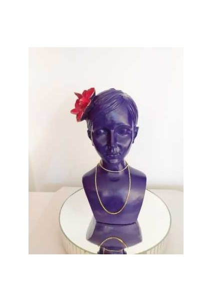 Dekoratif Polyester Çiçekli Kadın Heykeli Takı Standı (37X20CM) fiyatları