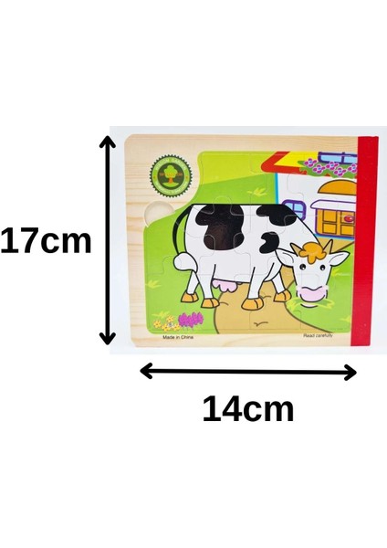 Modapratik Ahşap Kitap Puzzle 6 Puzzle - 17X14CM - 11 Parça fırsatları