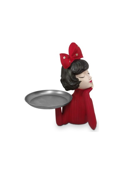 Dekoratif Polyester Metal Tabaklı Kız (32X26CM)