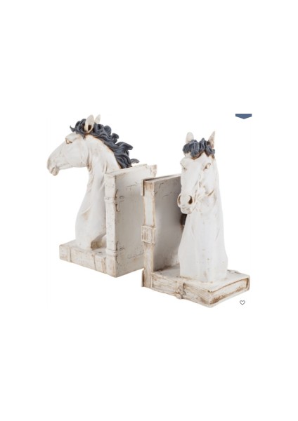 Dekoratif Polyester At Figürlü Kitap Desteği (22X17CM)