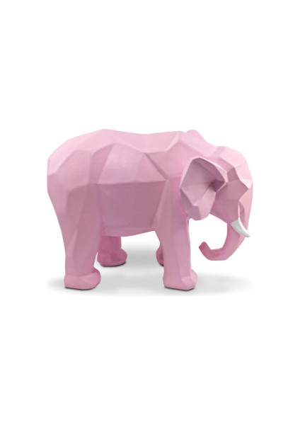Dekoratif Kübik Fil Heykeli Pembe (21X26CM) fiyatları