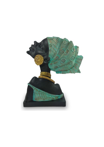 Dekoratif Afrikalı Kadın Heykeli Model 1 (27X23CM) fiyatları