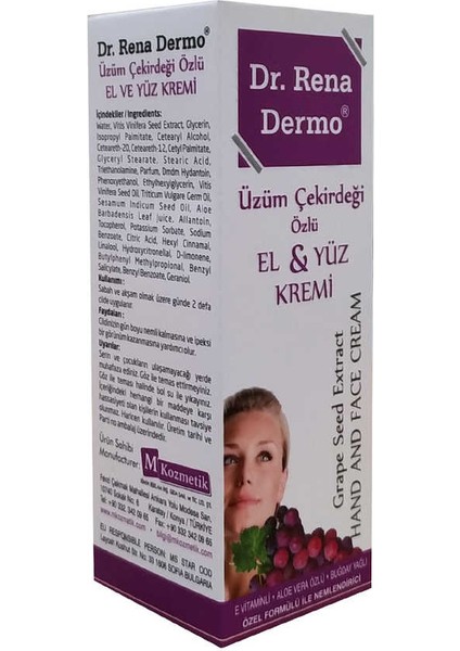 Üzüm Çekirdeği Özlü El Ve Yüz Kremi 150 Ml