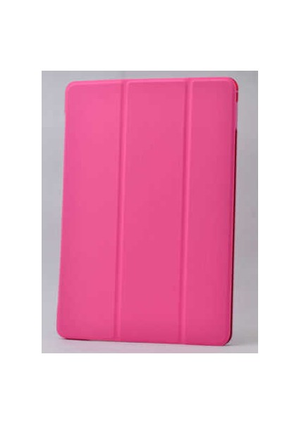 - Apple iPad 6 Air 2 - Tablet Kılıfı Smart Cover Standlı 1-1 Kılıf - Pembe Koyu