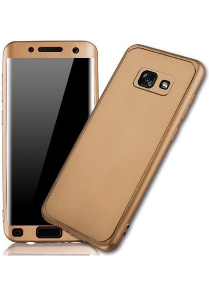 Samsung A3 2017 (A320) 360 Derece Slim Premium Silikon Kılıf Gold