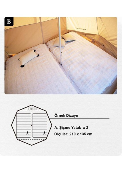 Brighten 6.4 Lüks Piramit Pamuk Glamping Çadırı