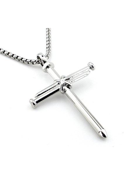 Çivi Haç Çarmıh Istavros Katolik Erkek Metal Kolye Q0467 fiyatları