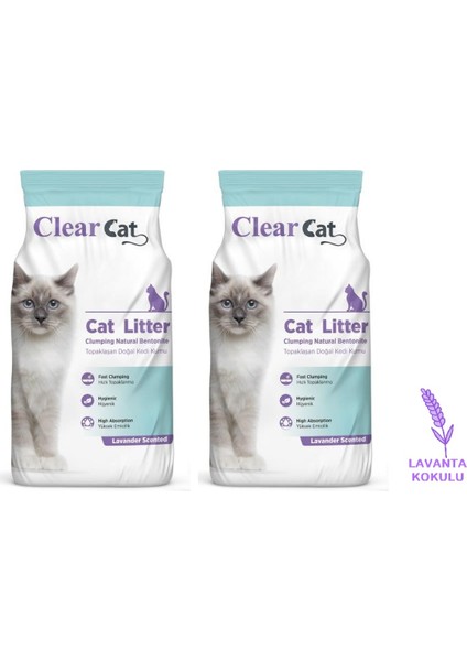 Lavanta Kokulu Kedi Kumu 10 Lt x 2 Adet