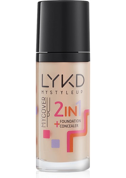 2 In 1 Fondöten 133 Rose Almond