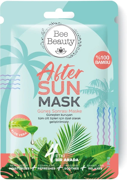 Bee Beauty Güneş Sonrası Aloe Veralı Kağıt Maske 25 ml