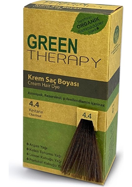 Green Therapy Krem Saç Boyası 4.4 Kestane