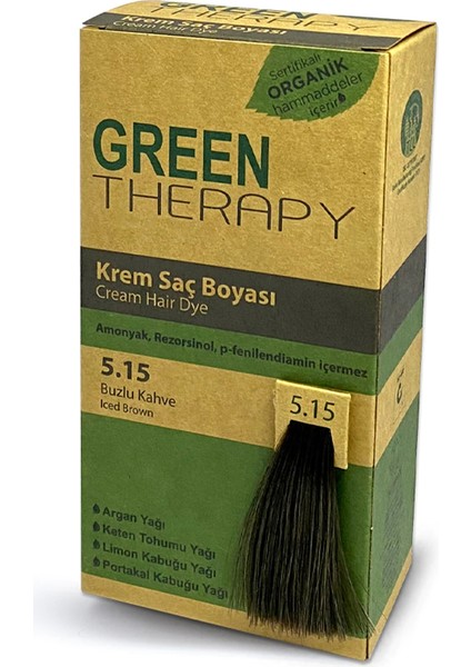 Green Therapy Krem Saç Boyası 5.15 Buzlu Kahve