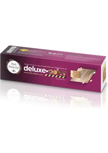 Deluxe Color Tüp Saç Boyası 9.1 Küllü Sarı