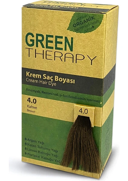 Green Therapy Krem Saç Boyası 4.0 Kahve