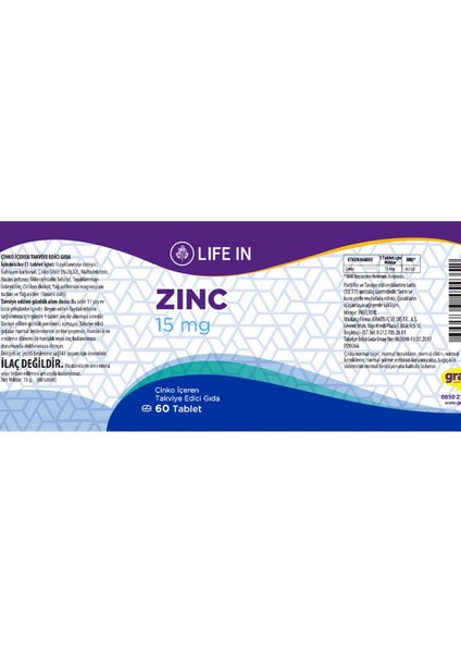 Life In Zinc Tablet